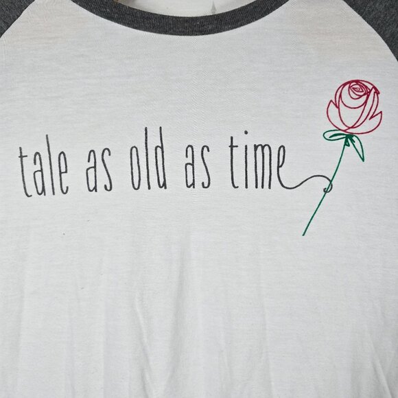 Disney Parks Beauty and the Beast Baseball Style‎ Shirt XL Women's 3/4 Sleeves - Picture 8 of 8